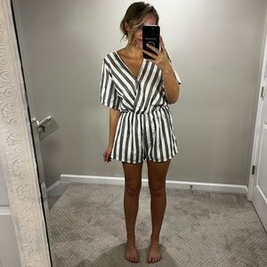 Striped romper size medium